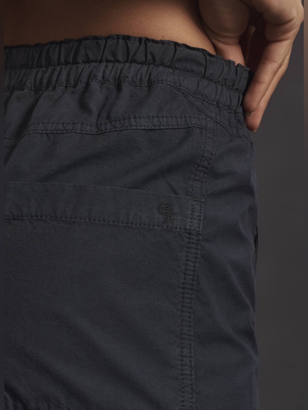 Anthropologie Pilcro Izzie Relaxed Poplin Pull-On Barrel Pants Size 1X Cropped - Picture 4 of 13